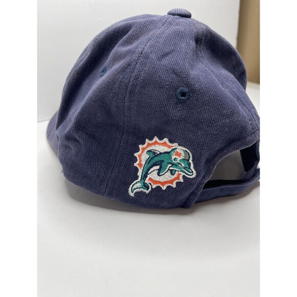 Miami Dolphins NFL Cap Hat Vintage StrapBack Old Logo Navy FLAW - Picture 8 of 9